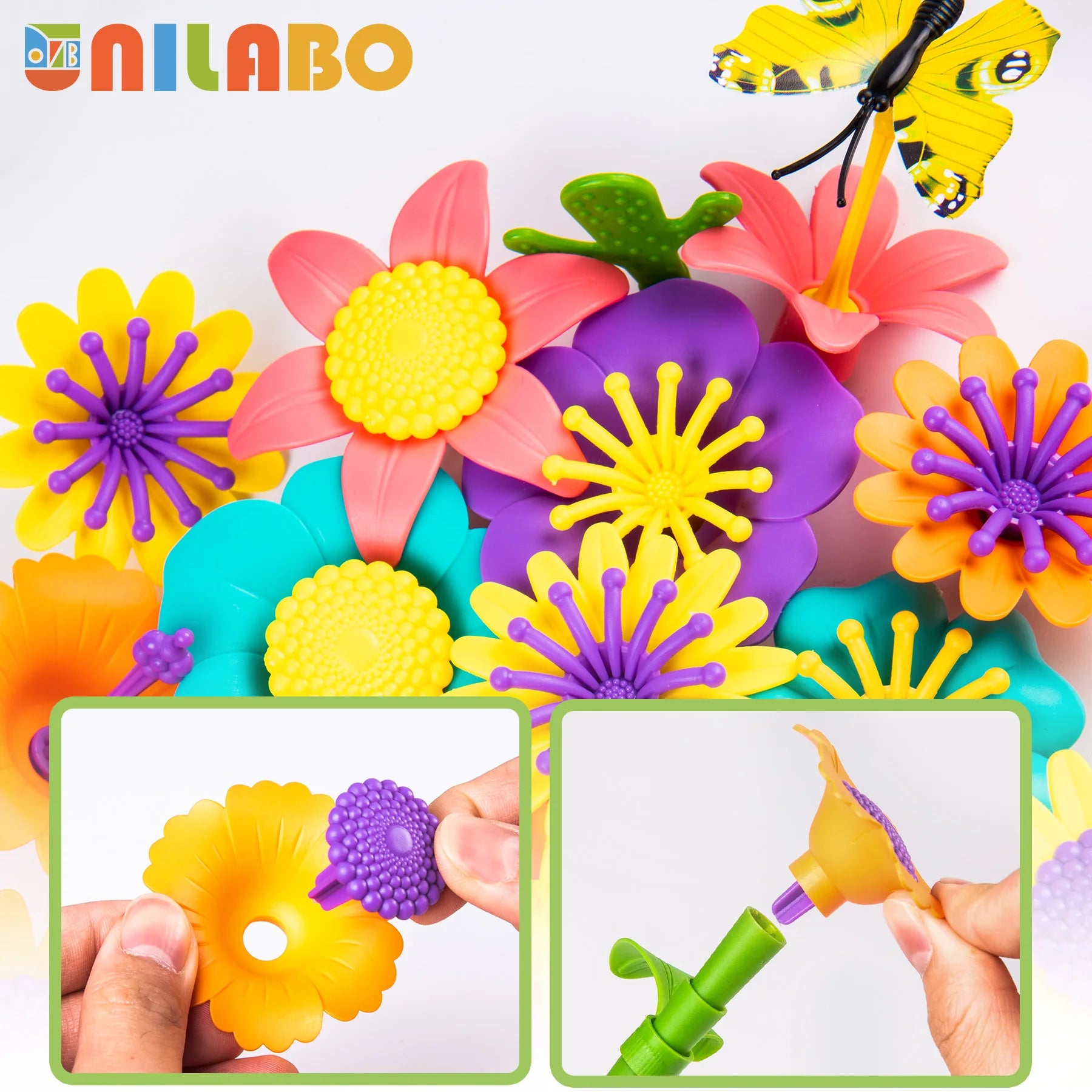 Flower Garden Building Toy Set STEM Educational Activity Kit