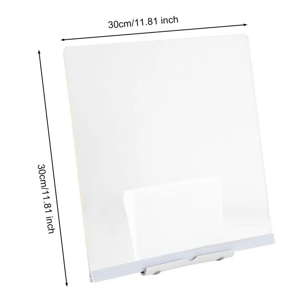 LED Acrylic Dry-Erase Board with 7 Pens Stand Reusable (Kids and Adults)  Writing Board
