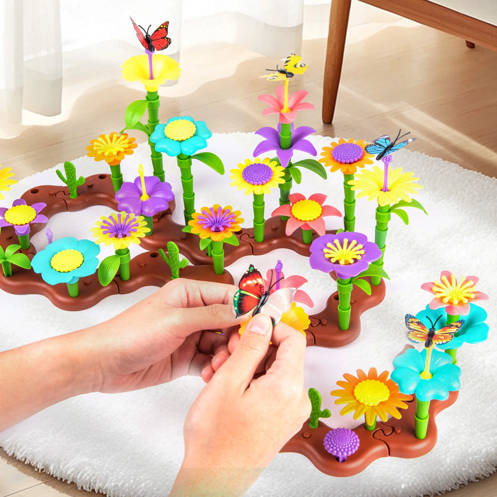 Flower Garden Building Toy Set STEM Educational Activity Kit