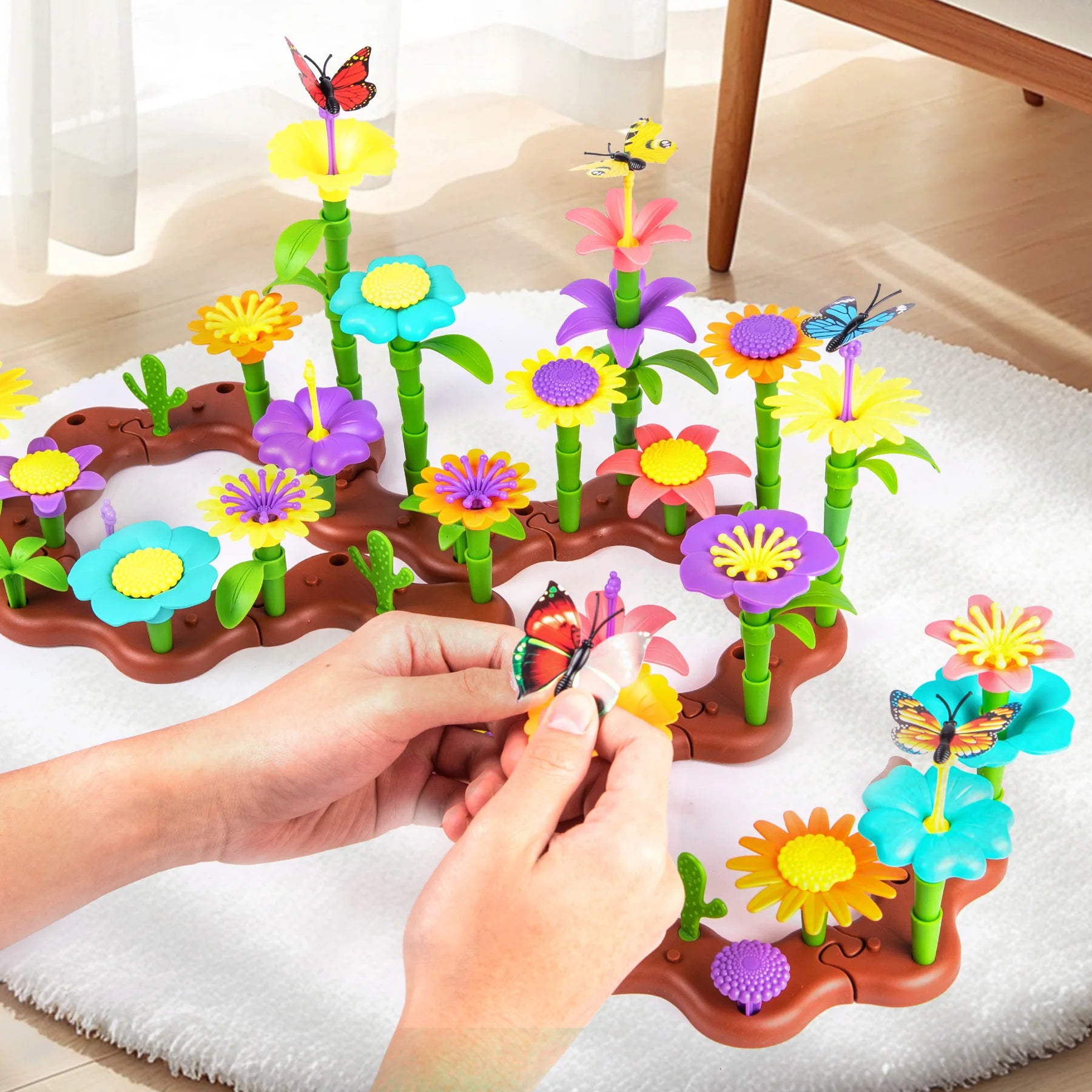 Flower Garden Building Toy Set STEM Educational Activity Kit