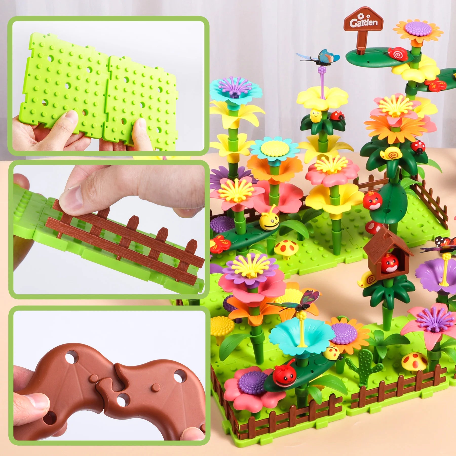 Flower Garden Building Toy Set STEM Educational Activity Kit